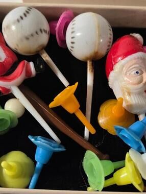 Antique Cake Toppers and Birthday Candle Holders/ Antique Mid 20th Century